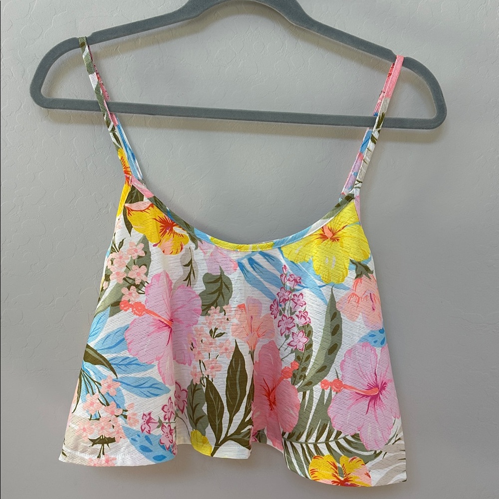 Hurley Sunset District Floral Swing Tank Top NWT Medium Tropical Beach Summer